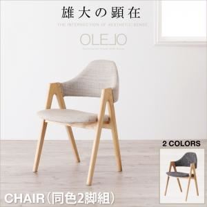 【マラソンでポイント最大47.5倍】【テーブルなし】チェア2脚セット【OLELO】チャコールグレイ 北欧デザインワイドダイニング【OLELO】オレロ チェア（2脚組）｜インテリアの壱番館