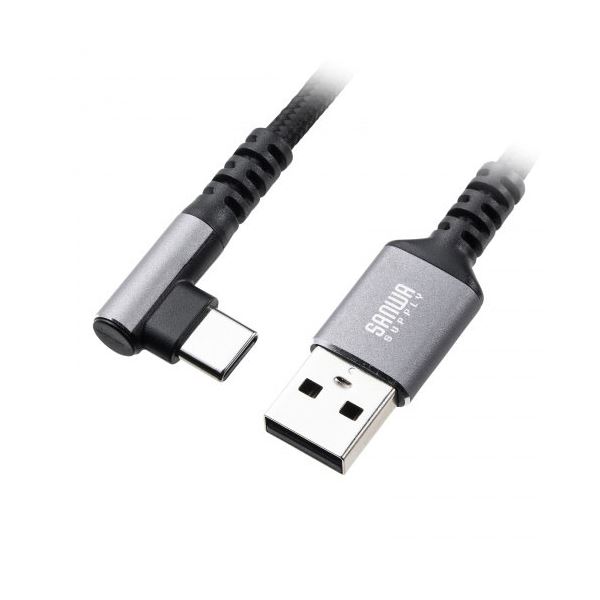 【ポイント20倍】サンワサプライ USB 2.0 Type-Cケーブル C-A L型 2m KU-CAL20TK