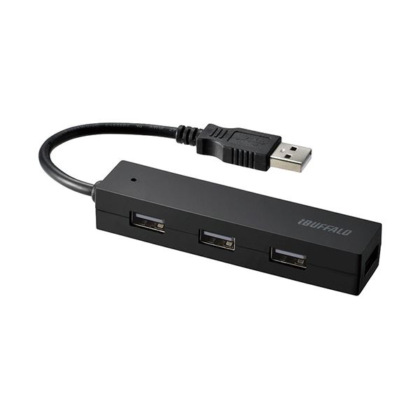 【尖んがり20倍】アメリカ野牛USB2.0こしき 飾り気の無い包み青写真 4界面 黒いこと BSH4U25BKZ 1個