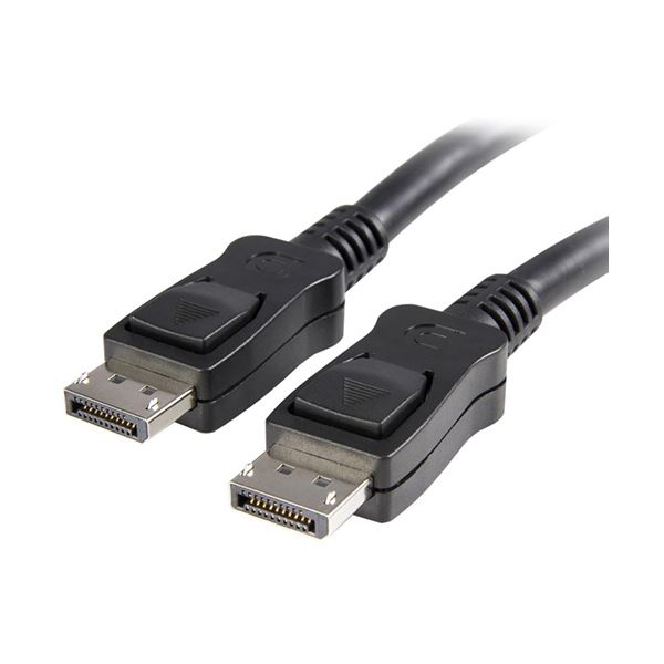 【尖んがり20倍】StarTech.com ラッチ付き添い人DisplayPort1.2有線テレビ 黒いこと 5m 雄／雄 4K相応う DISPL5M1本
