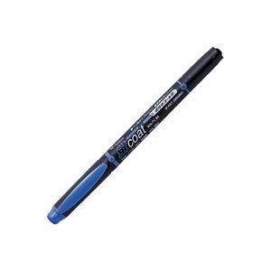 【ポイント20倍】(業務用30セット) トンボ鉛筆 蛍光マーカー/蛍コート 【太字・細字/青】 ツインタイプ WA-TC89
