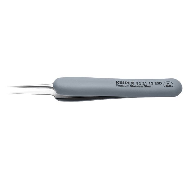 KNIPEX クニペックス ラバーグリップ付ピンセット サイズ112×15×18mm 9221-13ESD 工具 ツール DIY 作業工具