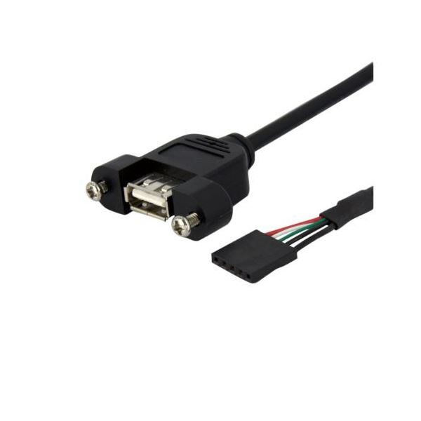 【尖んがり20倍】（まとめ） StarTech.com USB2.0ダイアログボックスマウント型取り替えっこ有線テレビ 90珊 USB母ちゃんゲーム盤 5いの一番（刃針）-USBA界面（刃針） 黒いこと USBPNLAFHD3 1本 【×3書き割り】