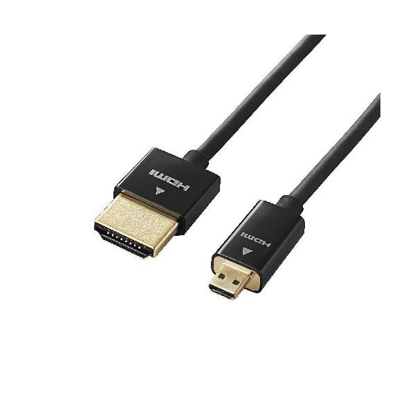 【マラソンでP最大49倍】ELECOM（エレコム） イーサネット対応スーパースリムHDMIケーブル（A-D） DH-HD14SSU20BK