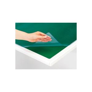 【ポイント20倍】(業務用2セット) プラス あんしんデスクマット 【W型/450mm×600mm】 斜めカット加工 下敷き付き DM-010AW