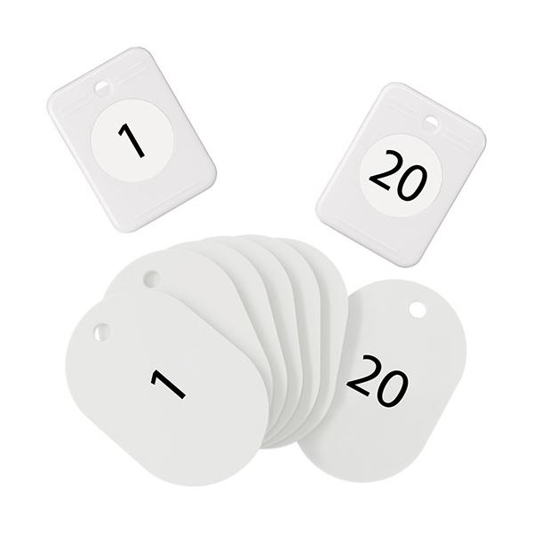 【尖んがり20倍】開けっ広げ製作 預かり所指定券 1～20 白 OPEN-K-BF-150-WH