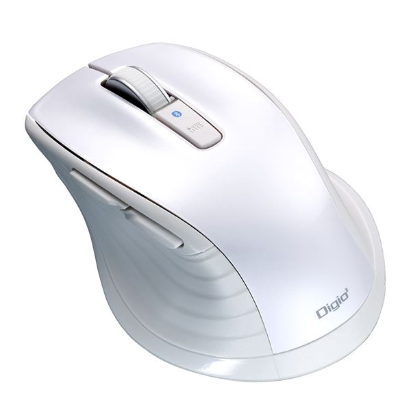 【尖んがり20倍】Digio2 Bluetooth 静音二十日鼠 5名取り草／BlueLED MUS-BKF228W 白いこと パソコン・周辺機器-マウス・キーボード・入力機器-その他