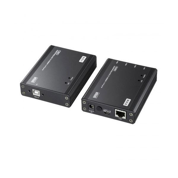 【クーポン配布中】サンワサプライ USB2.0エクステンダー 100m延長 4ポート USB-EXSET4