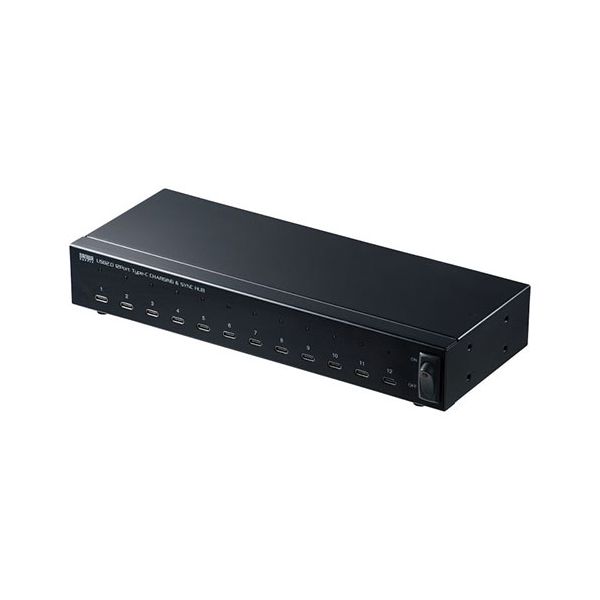 サンワサプライ USB2.0 Type-C 12界面こしき iPadProや経口避妊薬を最大限度12台同時に申し受ける・同期調整 黒いこと USB-2THCS12N