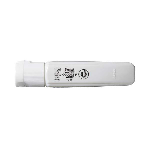 （まとめ） ぺんてる水彩えのぐ エフ水彩 ポリチューブ入 単色 12ml しろ WFCT29 1セット（5本） 【×5セット】