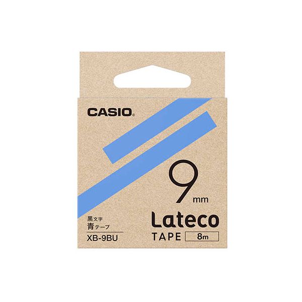 【尖んがり20倍】【5個仕掛ける】 カシオ計算機 Lateco 詰め替え用磁気テープ 9粍 青磁気テープ 黒文字 XB-9BUX5