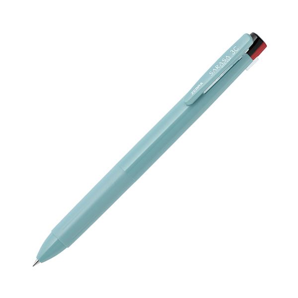 【マラソンでP最大49倍】ゼブラ3色ジェルボールペン サラサクリップ3C 0.4mm （軸色：ミストブルー） J3JS5-MIBL 1セット（10本）