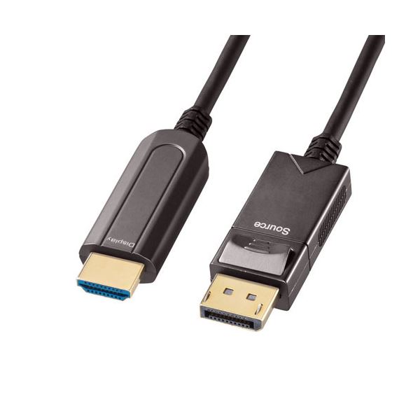 【尖んがり20倍】サンワサプライ DisplayPort-HDMIうつり変わりグラスファイバー有線テレビ 10m KC-DPHDFB100 PCアクセサリー-パソコン・周辺機器-その他
