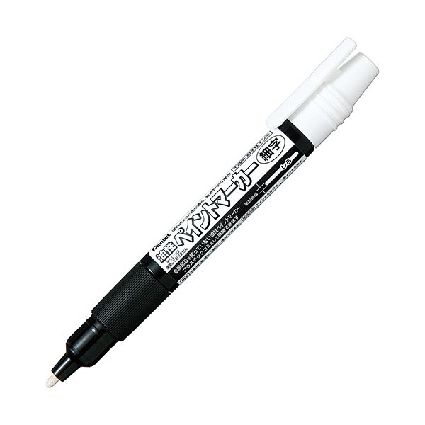 （まとめ） ぺんてる 油性ペンペイントマーカー 細字 白 MSP20-W 1セット（10本） 【×3セット】