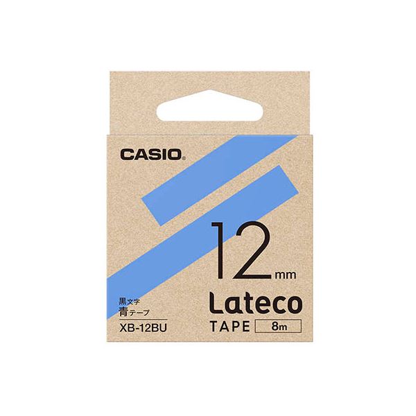 【尖んがり20倍】【5個仕掛ける】 カシオ計算機 Lateco 詰め替え用磁気テープ 12粍 青磁気テープ 黒文字 XB-12BUX5