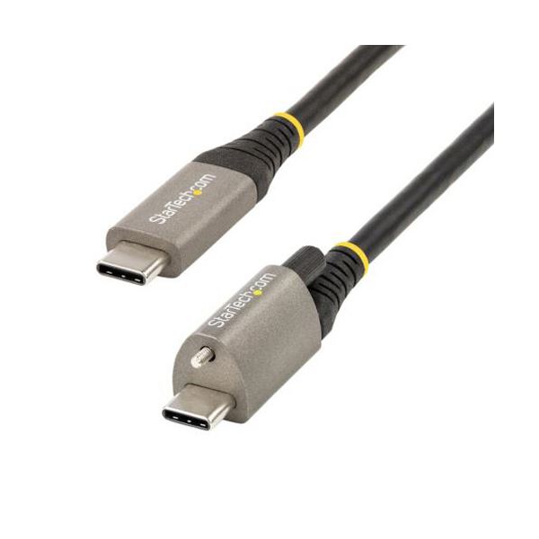 【尖んがり20倍】StarTech.com とっ始め鍵を掛ける付き添い人USB-C有線テレビ 1m 10Gbps／USB 3.1（3.2Gen1）／100W（5A）PD USB31CCTLKV1M 1本