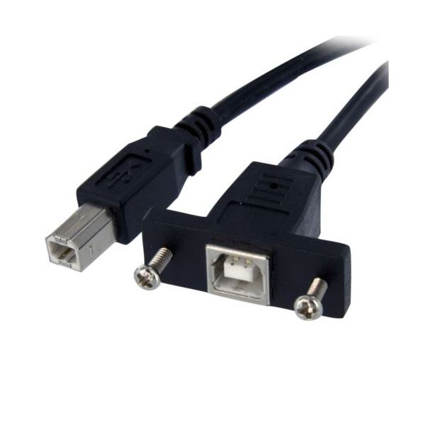 【尖んがり20倍】（まとめ） StarTech.com USB2.0ダイアログボックスマウント型有線テレビ 30珊 ダイアログボックスマウント用USB B界面（刃針）-USBB界面（雄） 黒いこと USBPNLBFBM1 1本 【×3書き割り】