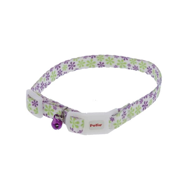 【尖んがり20倍】（まとめ）CAT COLLAR お花色合い パープル【×5書き割り】 (猫装置/頸飾り)