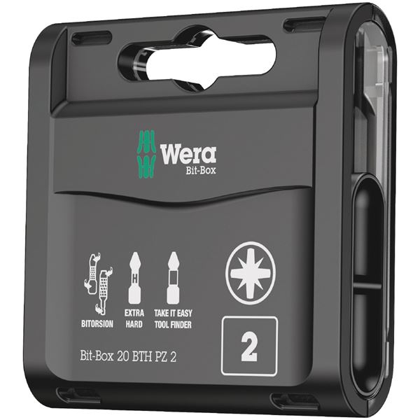 【ポイント20倍】WERA ヴェラ 20本組 差込6.35mm ポジドライブ バイトーションビットセット サイズPZ2 全長25mm 057762