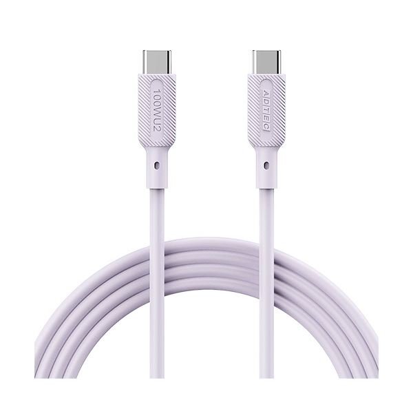 【尖んがり20倍】（まとめ） 居住地テックUSB2.0 Type-C to C 有線テレビ（100W最終生産物） パープル 1m APC-V1010SCC-U2-PU 1本 【×2仕掛ける】