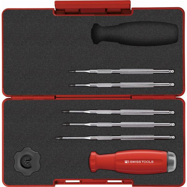 PB SWISS TOOLS ピービースイスツールズ 6点組 スイスグリップ 215トルクスドライバーブレード付トルクドライバーセット ケース付 トルク設定範囲 Nm 0.4-2.0 8321.SETA1 工具 ツール DIY 作業工具｜インテリアの壱番館