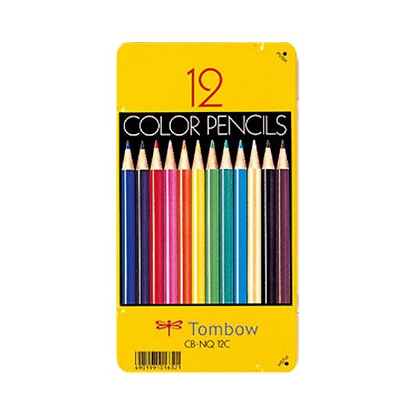 【ポイント20倍】トンボ鉛筆 缶入色鉛筆 12色CB-NQ12C 1セット(6缶)