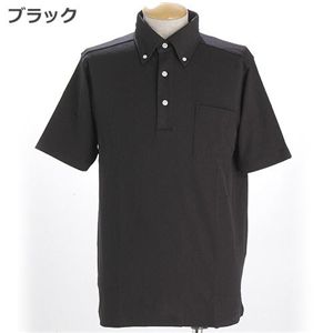 【ポイント20倍】ボタンダウンシャツ ブラック Mサイズ 綿 ポリエステル 通気性 COOLBIZ ドライメッシュ BDシャツ ビジネス 通勤 スポーツ 衣類