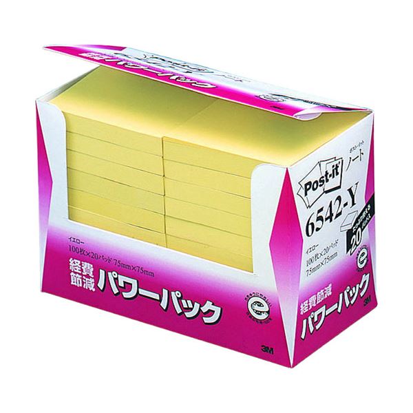 【マラソンでP最大49倍】3M Post-it ポストイット 再生紙パワーパック ノート 3M-6542-Y