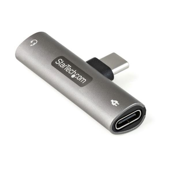 【尖んがり20倍】StarTech.com USB Type-C イヤホンジャック 取り替えっこアダプター 60W PD 等しく申し受ける相応う CDP235APDM1個
