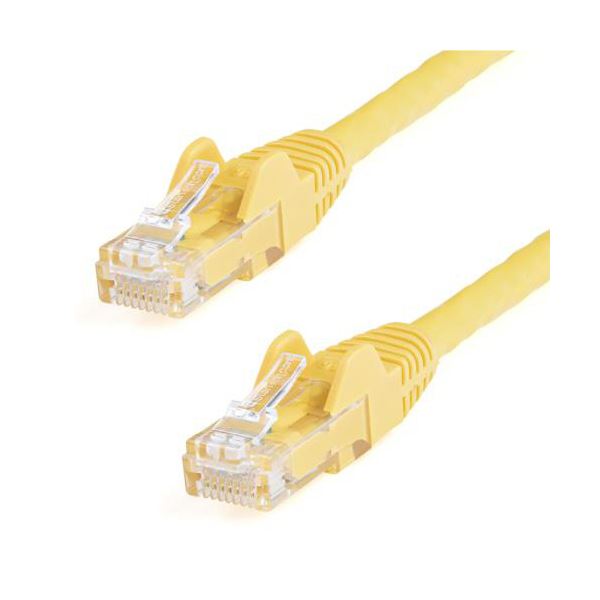 【尖んがり20倍】（まとめ） StarTech.com 種目6 ローカルエリアネットワーク有線テレビ RJ45モールドコネクタ 1.5m 黄色 N6PATC150CMYL1本 【×3書き割り】