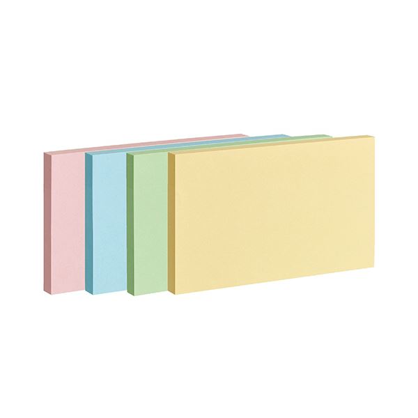 【ポイント20倍】(まとめ) TANOSEEふせん 75×125mm 4色混色 1パック(10冊) 【×3セット】