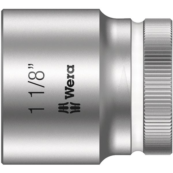 【ポイント20倍】WERA ヴェラ 差込角1／2DR ZYKLOPソケット 六角差込サイズ1.1／8inch 全長40mm 003633