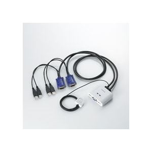 【ポイント20倍】エレコム USB対応パソコン切替器 PC2台用 KVM-KUSN 1個