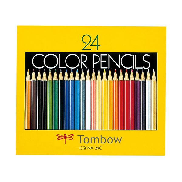 【尖んがり20倍】【3仕掛ける】 トンボ鉛筆 色鉛筆 紙箱 24色 NA Tombow-CQ-NA24CX3