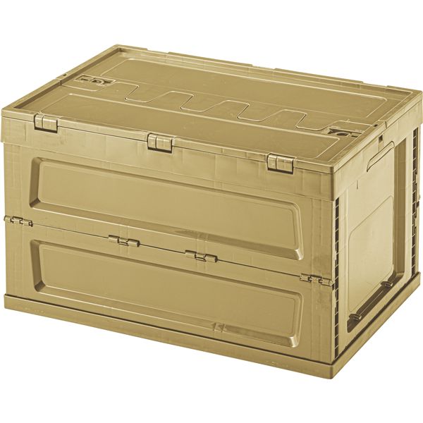 フォールディング コンテナ L ベージュ （約W59×D40×H35.5cm） 完成品 4,150円