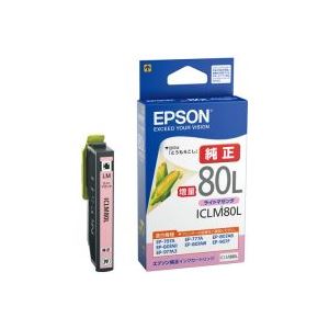 【ポイント20倍】(業務用4セット) EPSON エプソン インクカートリッジ 純正 【ICLM80L】 ライトマゼンダ