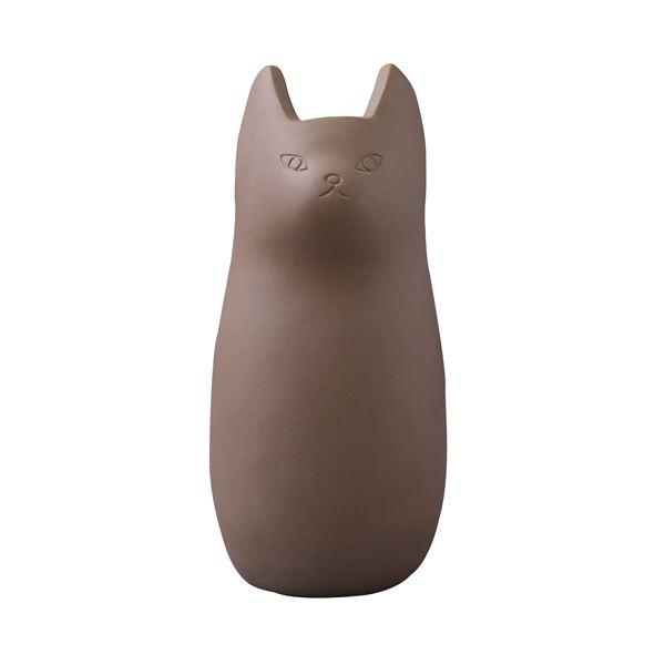 【ポイント20倍】傘立て アンブレラスタンド 約幅21×奥行22×高さ45.5cm 猫型 ブラウン 陶器 完成品 玄関 入口 エントランス 店舗 オフィス