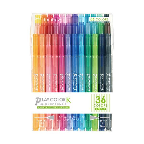 【ポイント20倍】トンボ鉛筆 水性マーキングペン プレイカラーK 36色セット Tombow-GCF-013