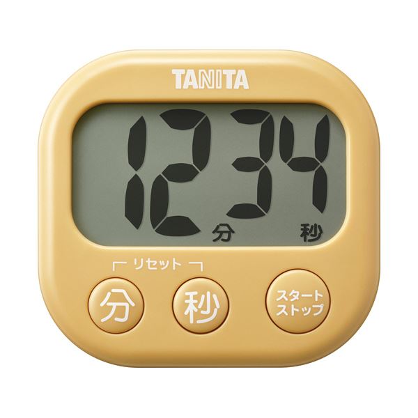 【ポイント20倍】（まとめ） タニタ抗菌でか見えタイマー マスタードイエロー TD-429-YL 1個 【×2セット】