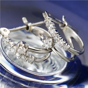 【クーポン配布中】Pt ダイヤモンドピアス エタニティピアス プラチナ