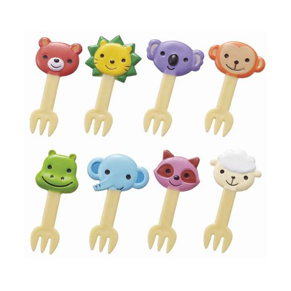 【ポイント20倍】【10セット】 トルネ なかよしどうぶつフォークピック 8本入 P-3547X10