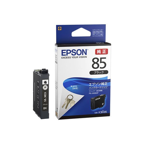 (まとめ) 【純正品】EPSON エプソン インクカートリッジ【ICBK85 ブラック】 【&times;3セット】｜インテリアの壱番館