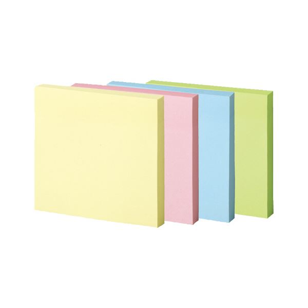 【マラソンでP最大49倍】TANOSEE強粘着ふせん 75×75mm パステルカラー・4色 1セット（30冊：10冊×3パック）