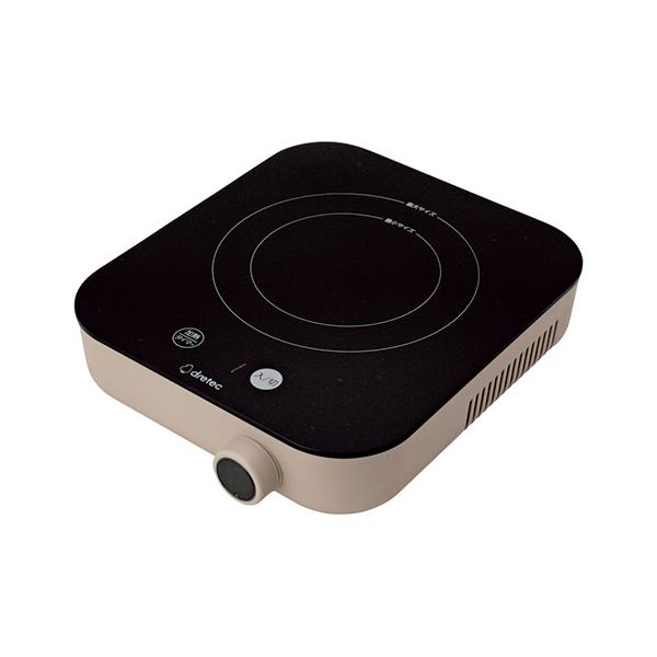 DRETEC ドリテック IHクッカー ピッコリスト ベージュ 24.5×20×6cm 置き場所に困らないコンパクトサイズ C7129094