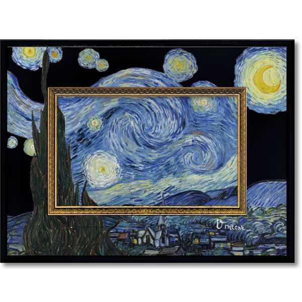 【マラソンでポイント最大47.5倍】ユーパワー 名画ビッグアート Sサイズ ゴッホ「ゴッホ「星月夜」|インテリアの壱番館