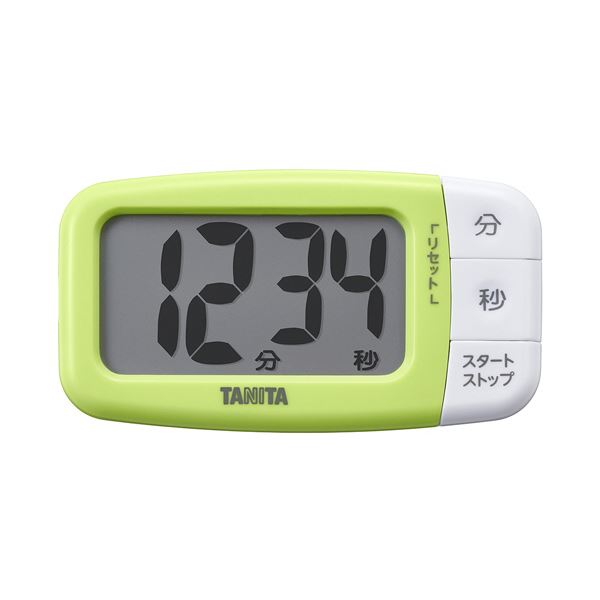 【ポイント20倍】（まとめ） タニタ抗菌でか見えタイマー アボカドグリーン TD-430-GR 1個 【×3セット】