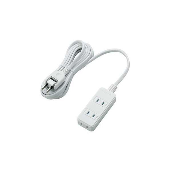 【尖んがり20倍】【まとめ】 エレコム ワット数水道栓 3個口 3m T-ST02-22330WH 【×2仕掛ける】