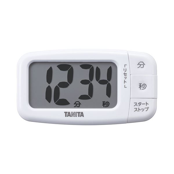 【尖んがり20倍】（まとめ） タニタ抗菌でか見せかけタイマー ココナツ白いこと TD-430-WH 1個 【×3書き割り】