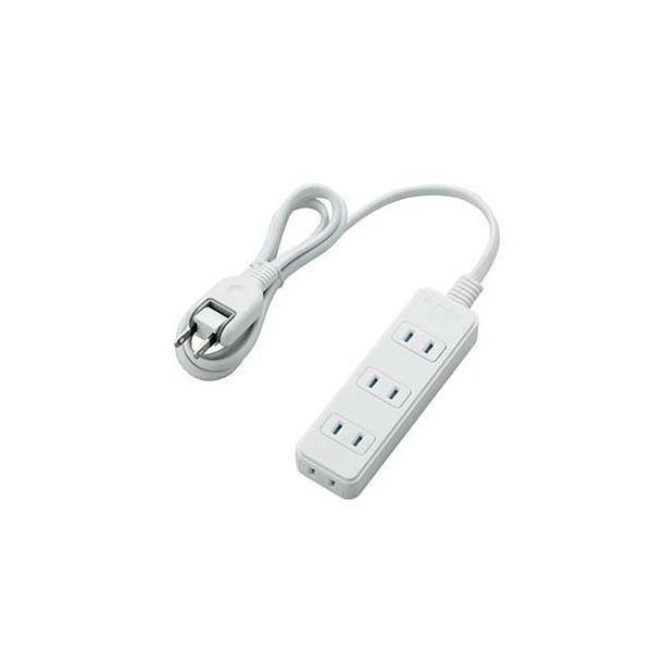 【尖んがり20倍】【まとめ】 エレコム ワット数水道栓 4個口 1m T-ST02-22410WH 【×2仕掛ける】
