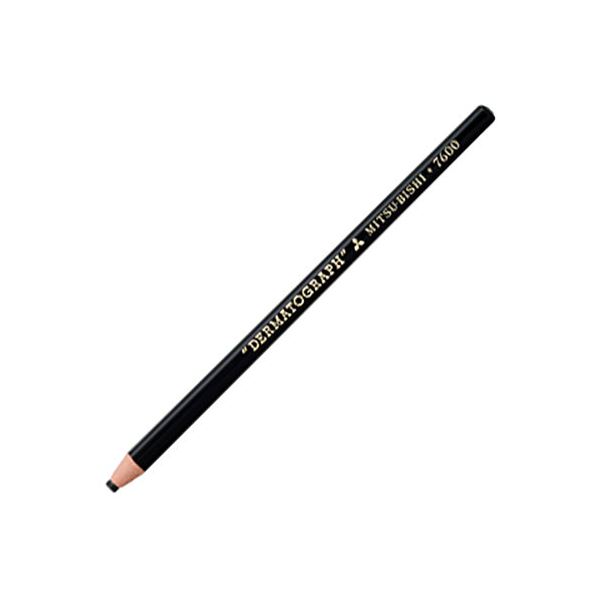 【ポイント20倍】（まとめ） 三菱鉛筆色鉛筆7600（油性ダーマトグラフ） 黒 K7600.24 1ダース（12本） 【×3セット】